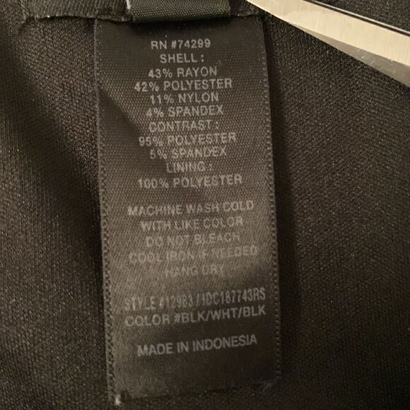 Enfocus Studio Short Sleeve White/Black Dress Size 12 - Picture 11 of 11